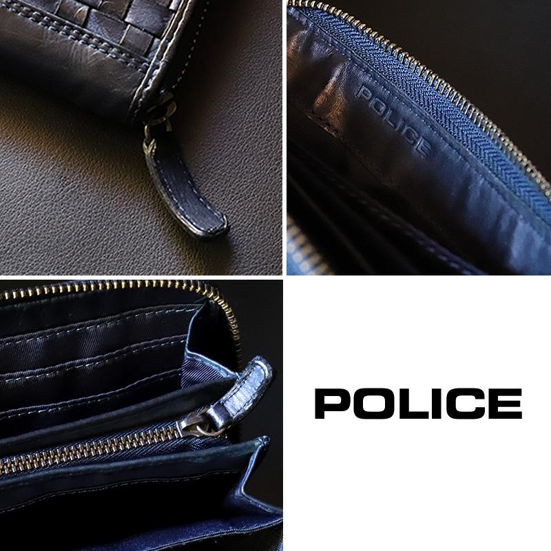 POLICE（ポリス） MESH2 メッシュ2 ラウンドファスナー長財布 小銭入れ
