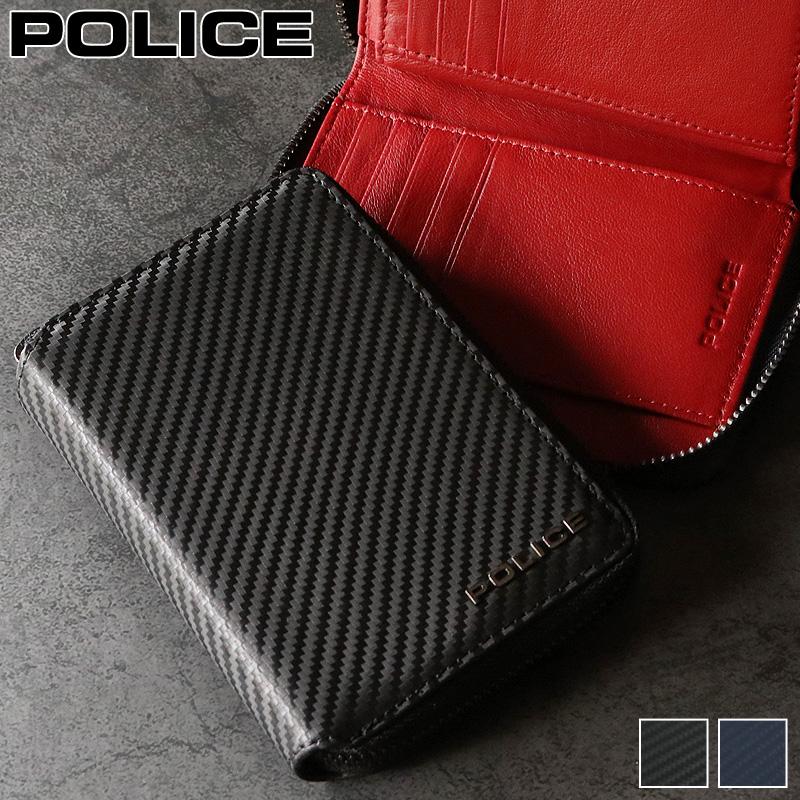 ファッション小物 財布 折財布 メンズ 70802 ネイビー POLICE ポリス
