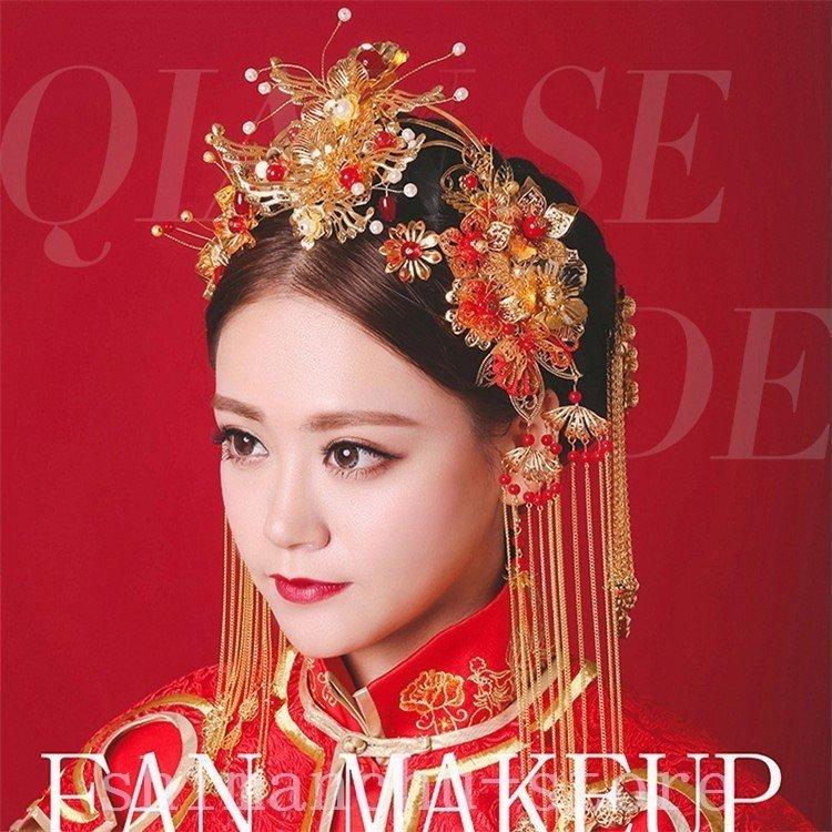 中国風ウェディングドレス髪飾り物セットチャイナ風古代宮廷風清朝唐装 漢服コスプレ衣装中華服 舞台衣装撮影服結婚式グッズヘアアクセサリーかんざし Zemf77bixp 楽器 手芸 コレクション Windowrevival Co Nz