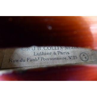 “Ch.J.B. COLLIN-MEZIN Luthier a Paris, Rue du Faubg Poissonniere N°29, CM” .1922 |  | 03