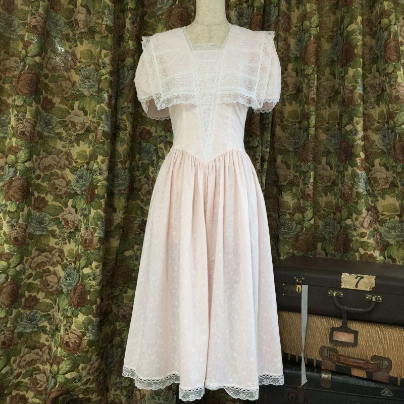 Gunne Sax ガニーサックス ピンクワンピース ヴィンテージ レトロ ガンネサックス 70 S 01 1 Wattkey 通販 Yahoo ショッピング