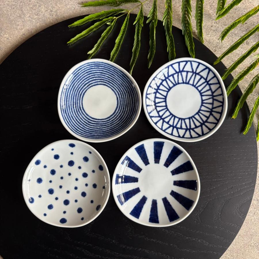 HASAMI（ハサミ） indigo aidama マルチカップ 変形小皿 8点セット