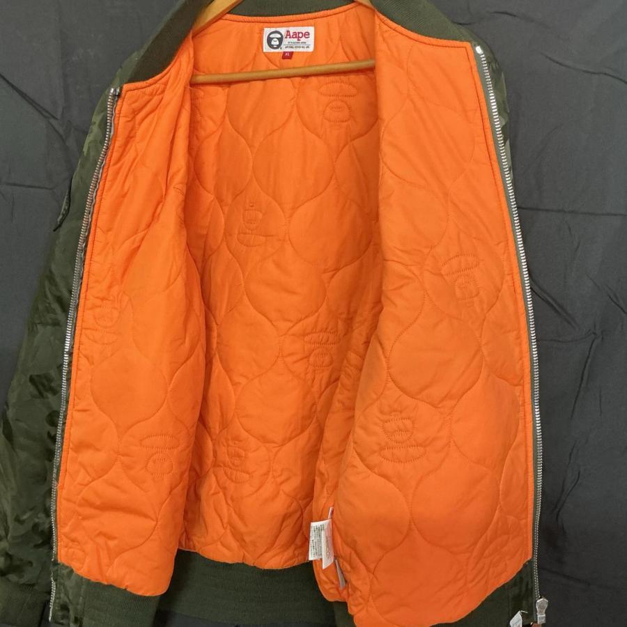 中古品　Aape XL MA-1 Aape A Bathing Ape MA-1 ミリタリージャケット フライトジャケット