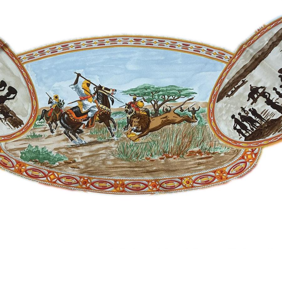 HERMES（エルメス） スカーフ オレンジ カレ90 プール族の騎手【中古
