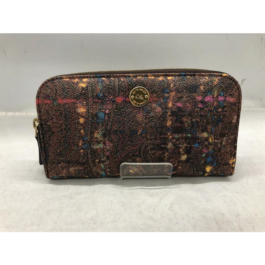 エトロ ETRO マルチペイズリー柄 ラウンドファスナー 長財布