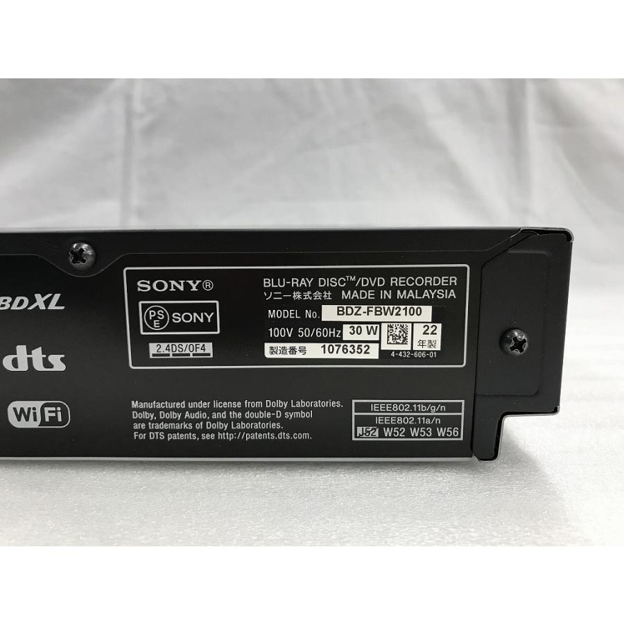 ソニー SONY BD/HDDレコーダー 2TB /2番組同時録画 ブラック BDZ-FBW2100_3