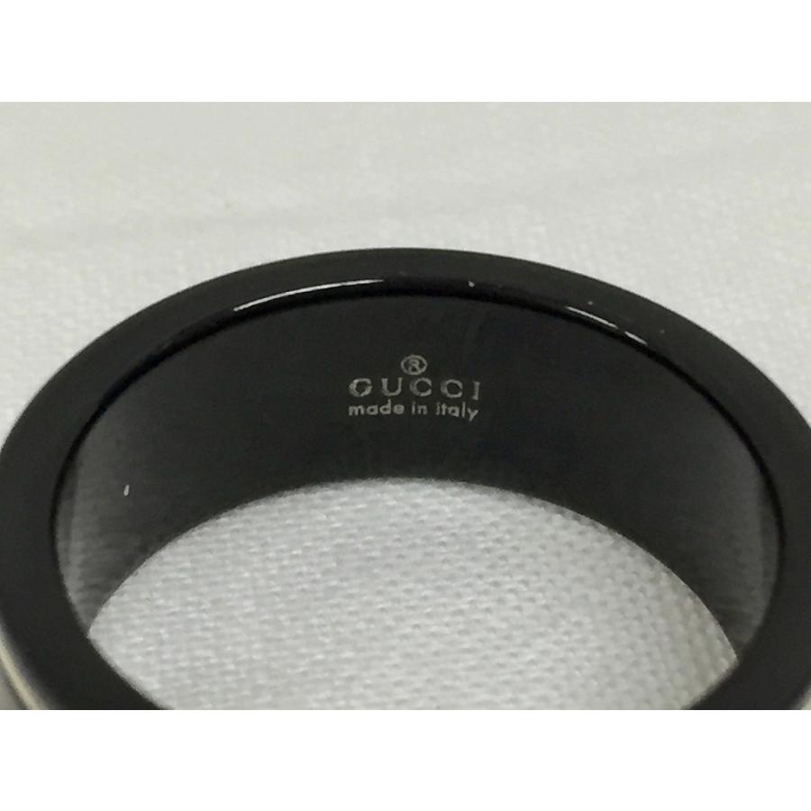 グッチ GUCCI アイコン シンバンド リング 指輪 12.5号 ブラック