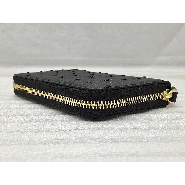 未使用 ロダニア RODANIA オーストリッチ ハンディ ラウンドファスナー 財布 トープ 西岡店 ロダニア RODANIA 【美品】 オーストリッチ ハンディ ラウンド