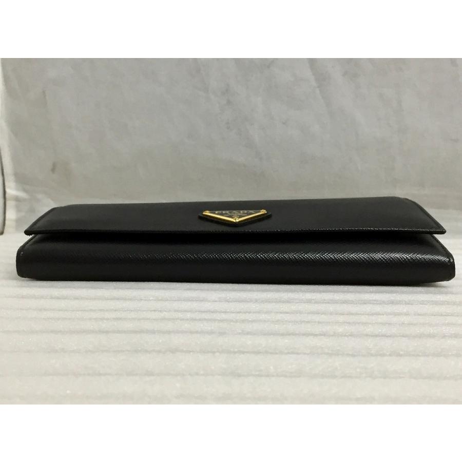 プラダ PRADA 【美品】 サフィアーノ レザー 二つ折り 長財布 パス 