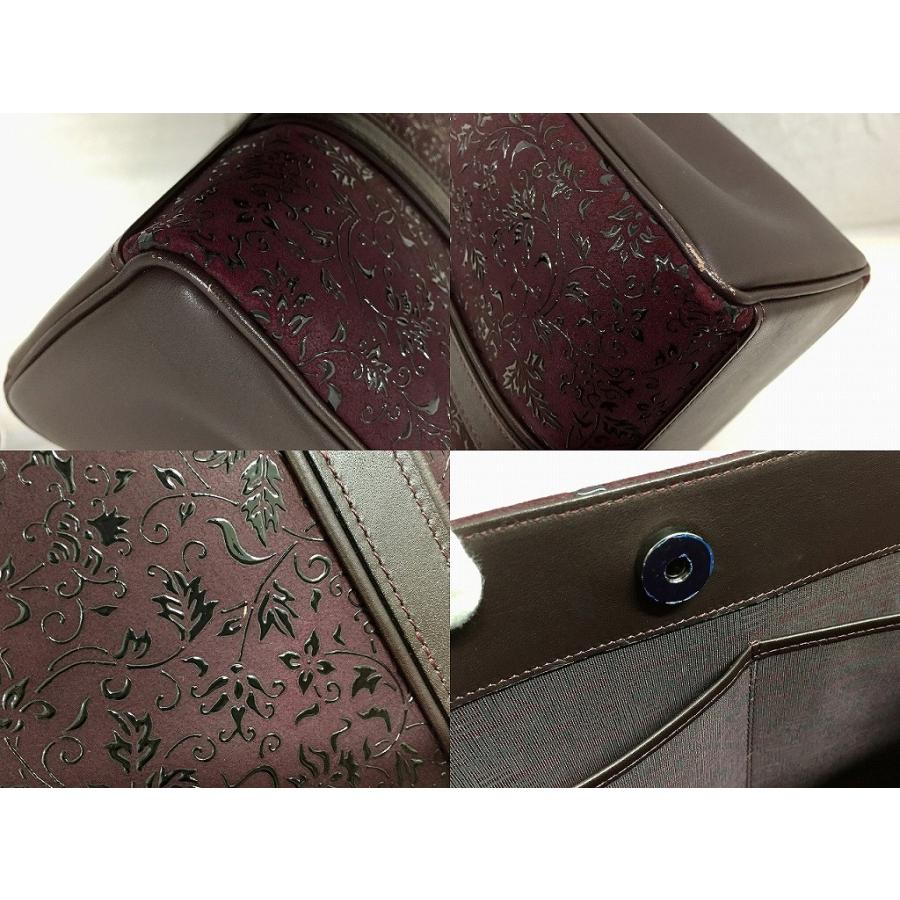 インデンヤ 印傳屋 花唐草柄 鹿革 漆 レディース トートバッグ 