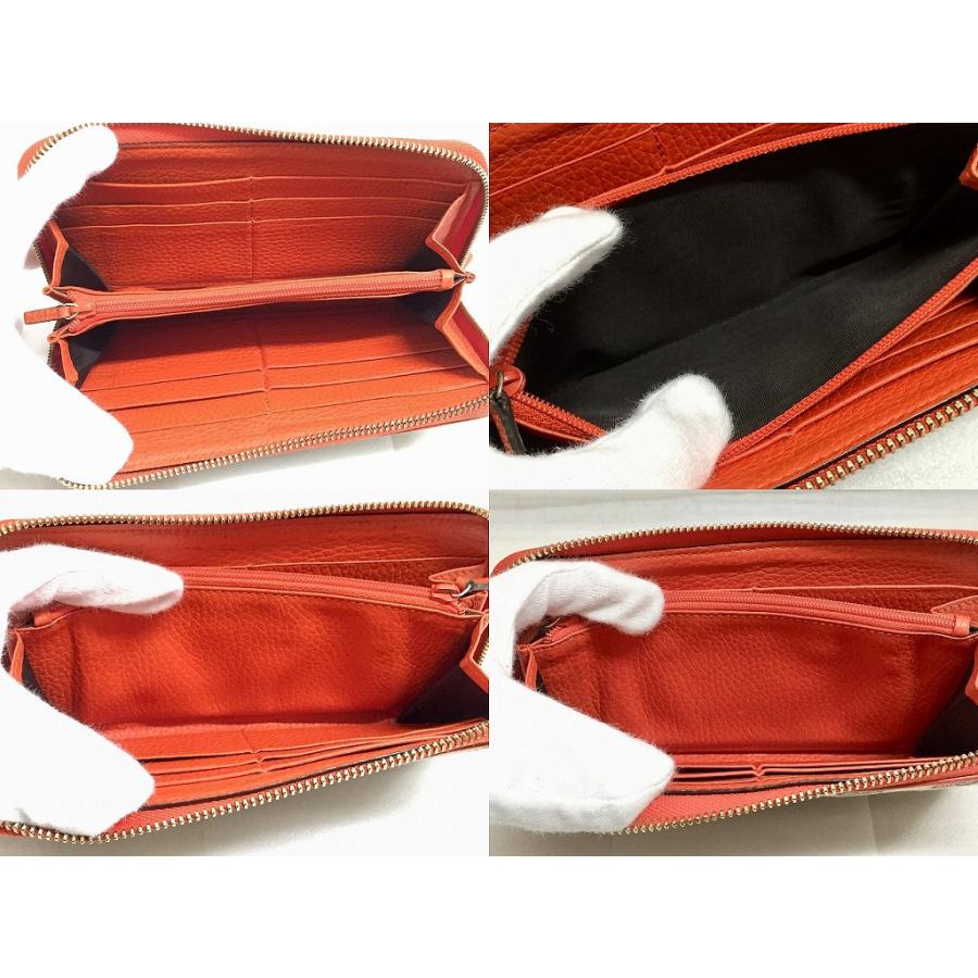 グッチ GUCCI GGキャンバス ラウンドファスナー長財布 ブラウン