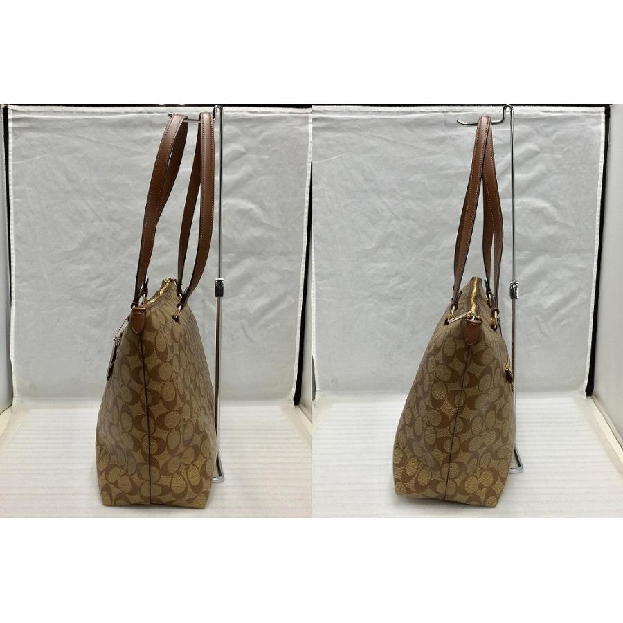 鑑定済 美品 COACH シグネチャー トートバッグ カーキ F79609 コーチ COACH シグネチャー トートバッグ カーキ F79609 : ワットマン