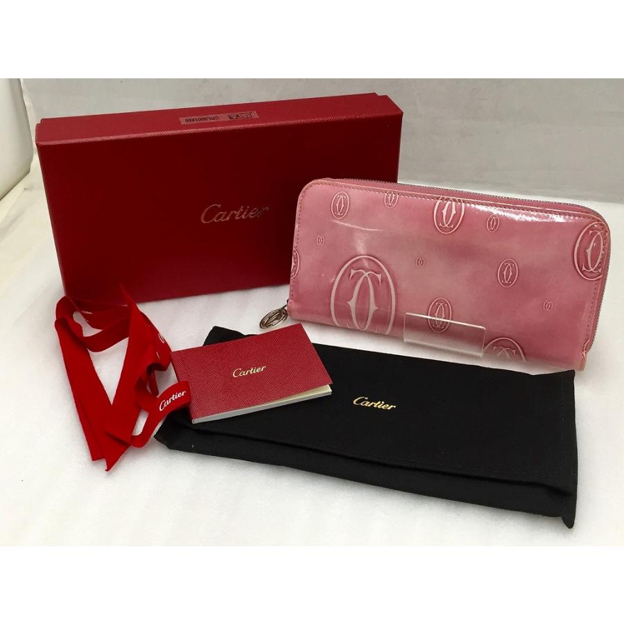 カルティエ Cartier ハッピーバースデー ラウンドファスナー 長財布