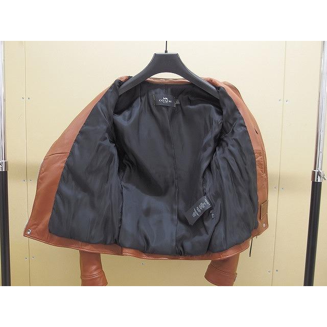 コーチ COACH シングルライダースジャケット レディース コーチ COACH シングルライダースジャケット レディース