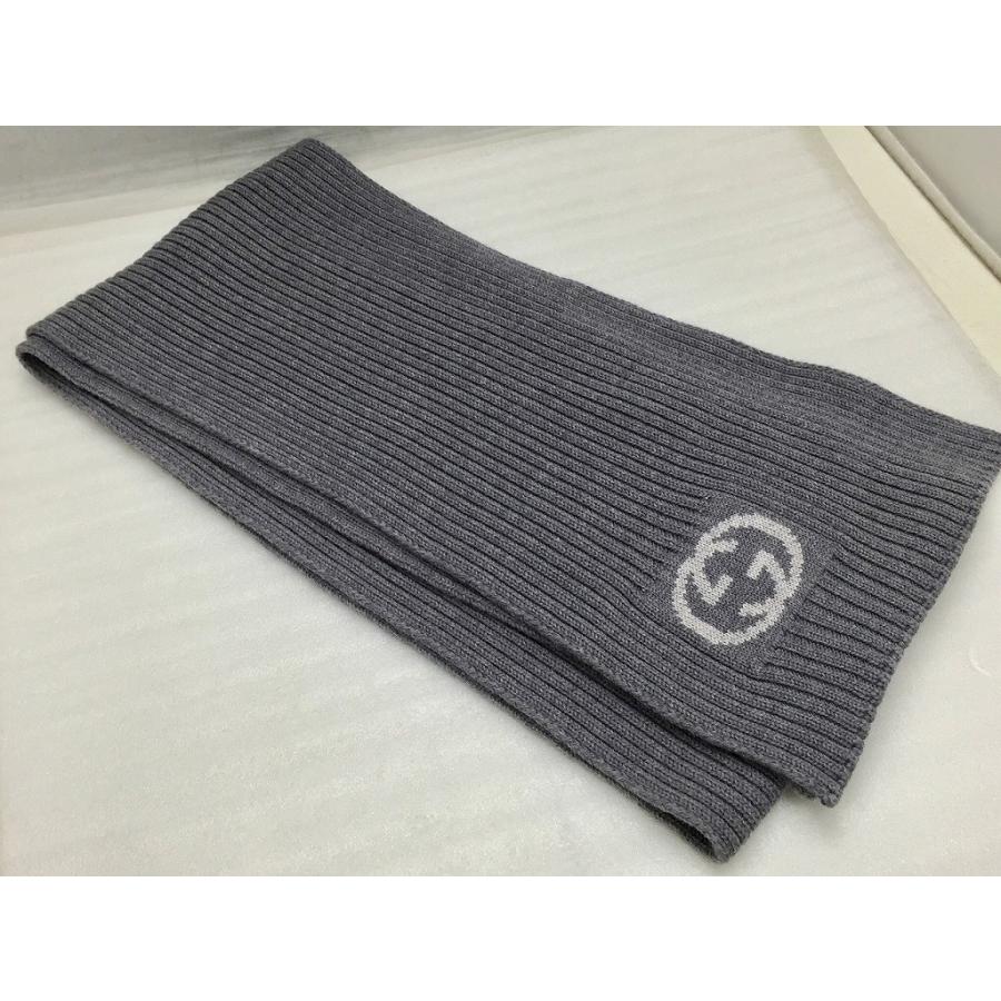 グッチ GUCCI 【美品】 GG柄 ウール メンズ レディース マフラー