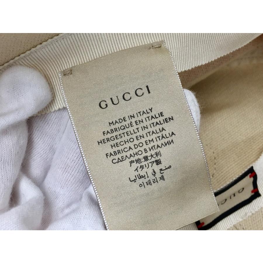 GUCCI グッチ フェドラハット バケットハットストライプ ユニセックス グッチ GUCCI ウェブ ストライプ付き キャンバス フェドラハット