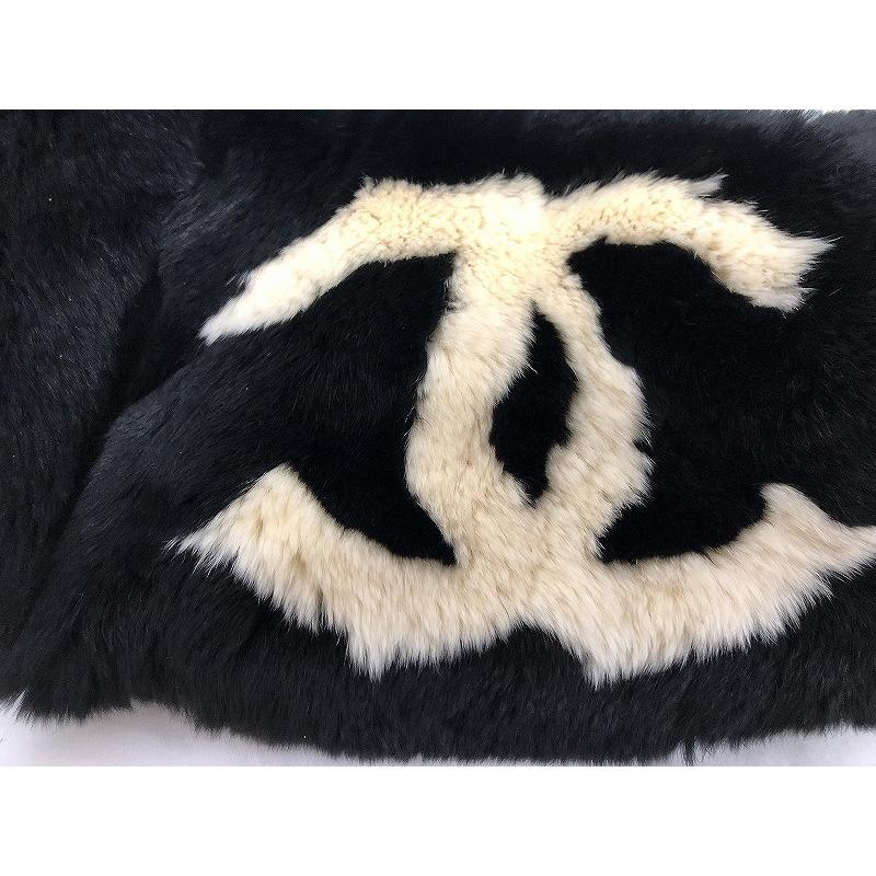 CHANEL シャネル ココマーク ラビットファー マフラー ショール アイボリー CHANELのフリマアイテム一覧
