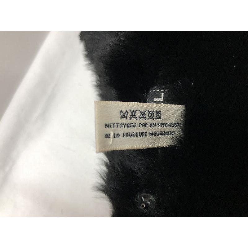 シャネル CHANEL マフラー ラビットファー ショール ブラック