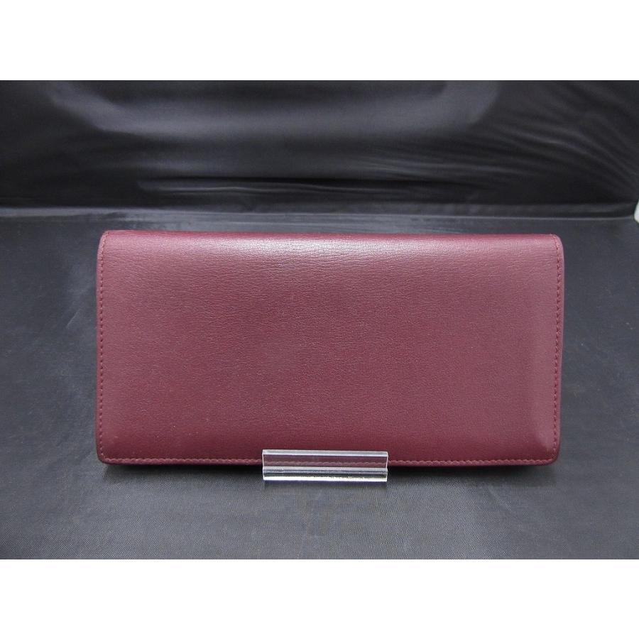 カルティエ Cartier 二つ折り長財布 ボルドー メンズ レディース