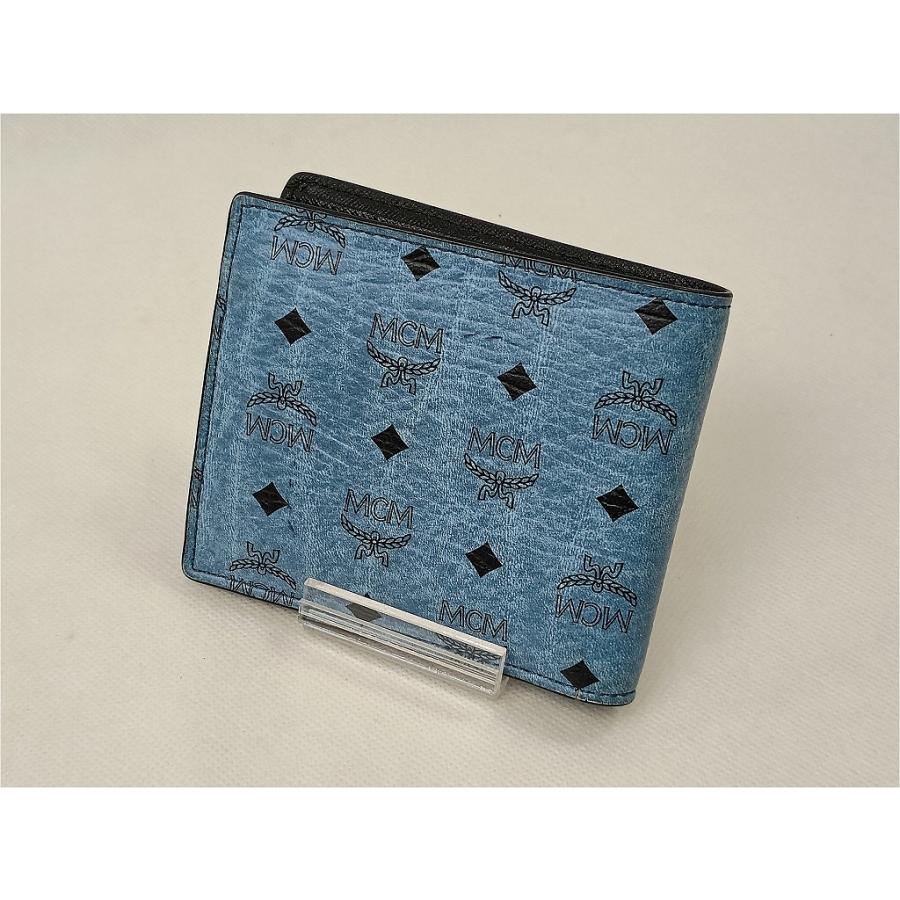 エムシーエム MCM 二つ折り財布(青系) MXS 5SVI72 LE001 エムシーエム MCM 二つ折り財布(青系) MXS 5SVI72 LE001