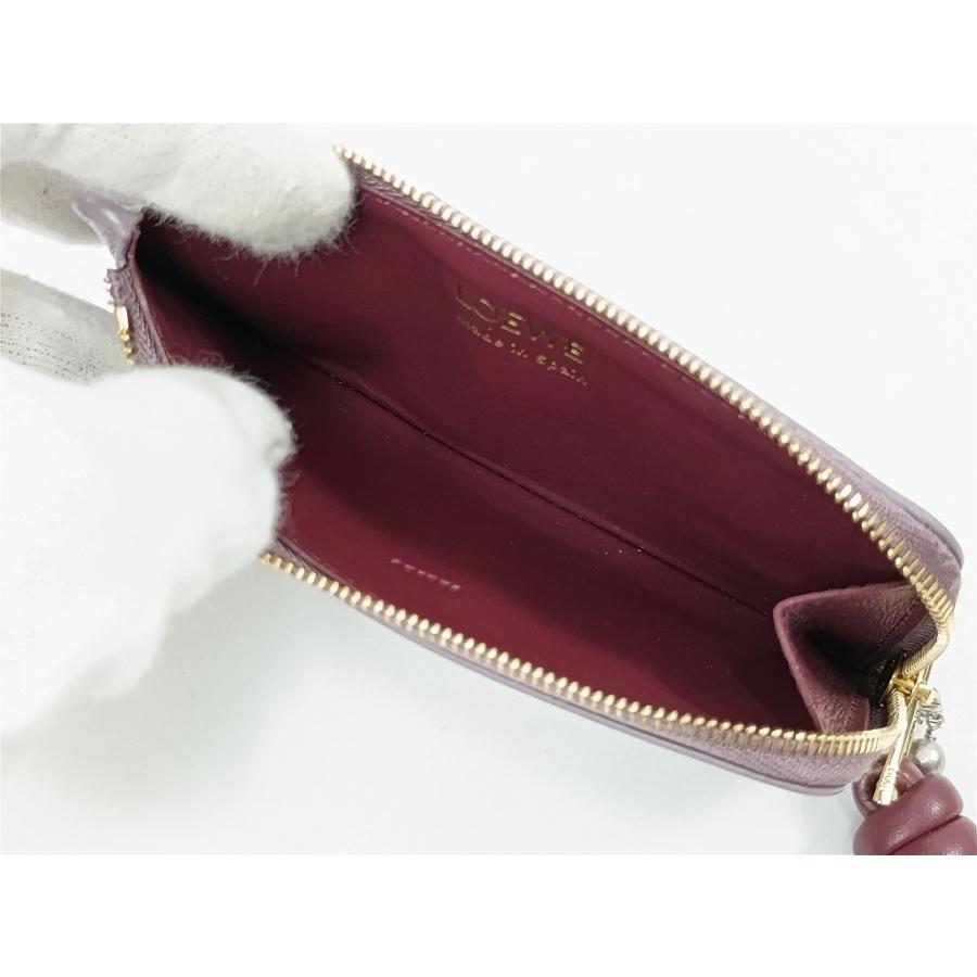 ロエベ　フラグメントケース　ノットカードホルダー　バーガンディ ロエベ LOEWE ノットコインカードホルダー フラグメントケース