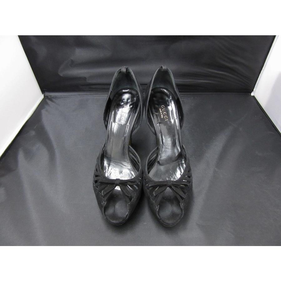 グッチ GUCCI サンダル スエード 36(23cm相当) レディース ブラック  