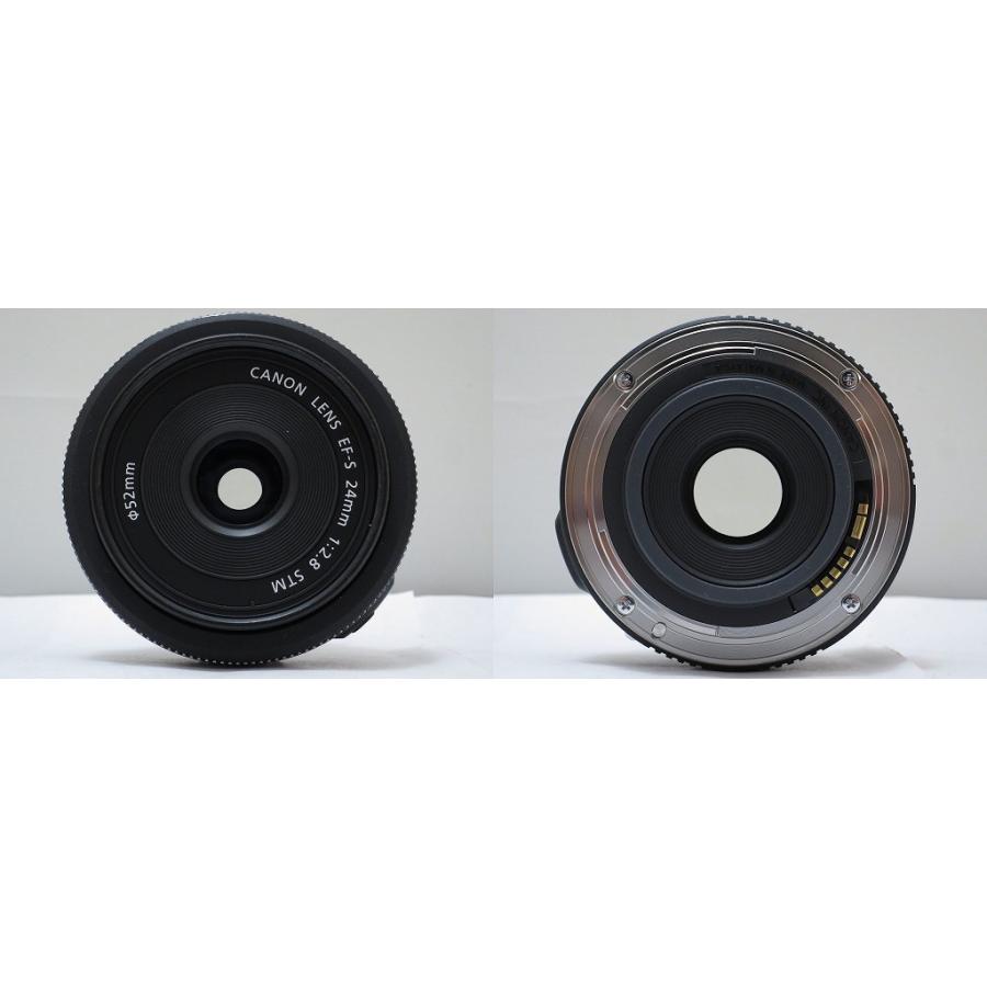 canon EF-S24mm F2.8 STM 美品(レンズフィルター付き) カメラレンズ EF-S24mm F2.8 STM APS-C用 ブラック [キヤノンEF /単