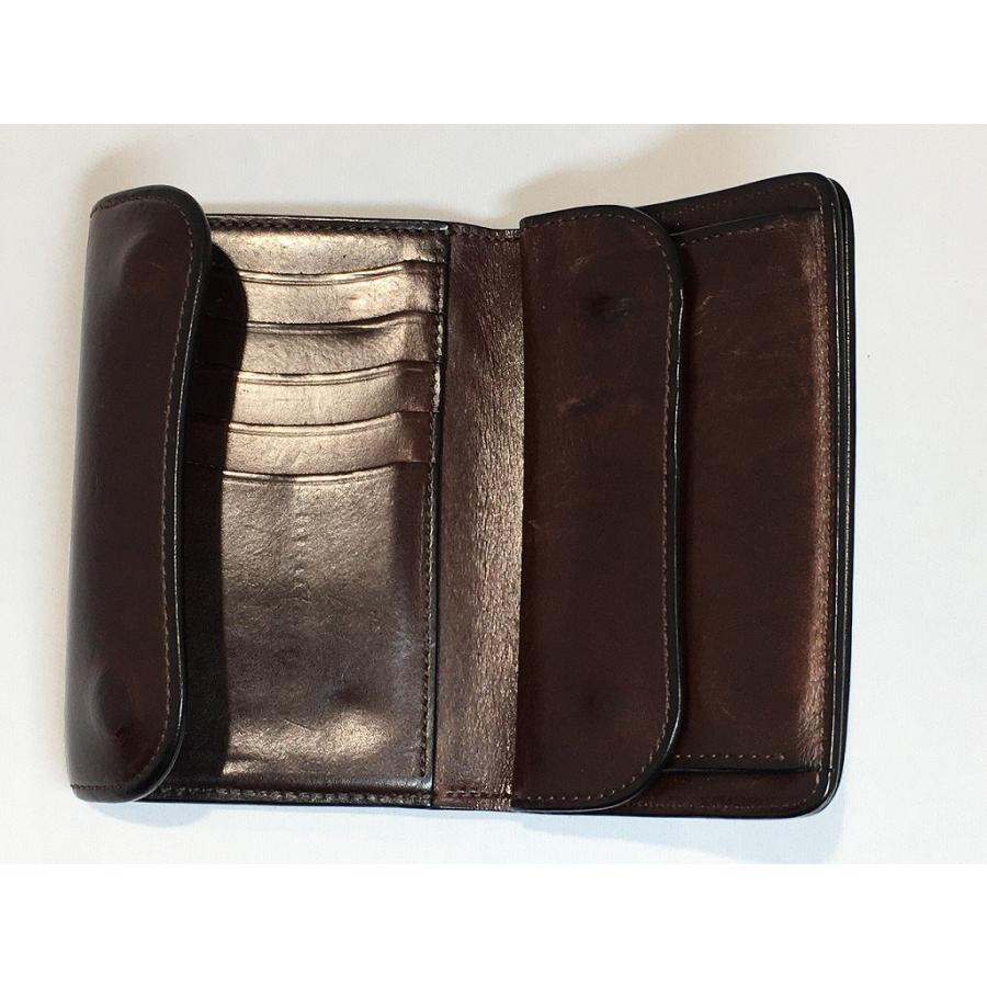 WILDSWANS 二つ折り財布 ブラック 小銭入付二つ折り財布《グラウンダー》シェルコードバン