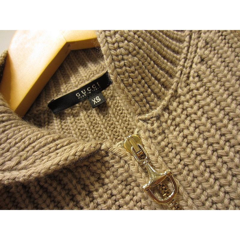 グッチ 近年モデル ニット 半袖 XS 紺 ベージュ 692717 XKB54 GUCCI - グッチ 近年モデル ニット 半袖 XS 紺 ベージュ 692717 XKB54