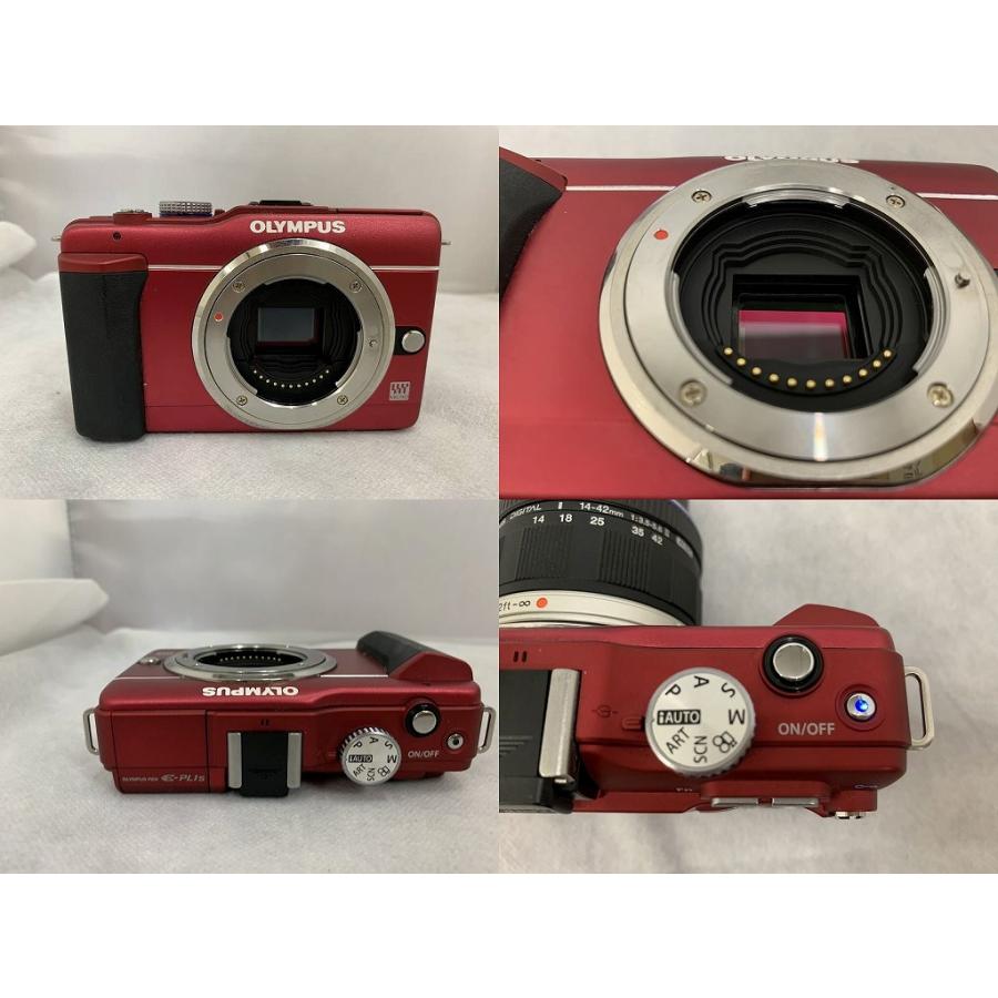 オリンパス OLYMPUS ミラーレス一眼 ペン Lite レンズキット レッド E
