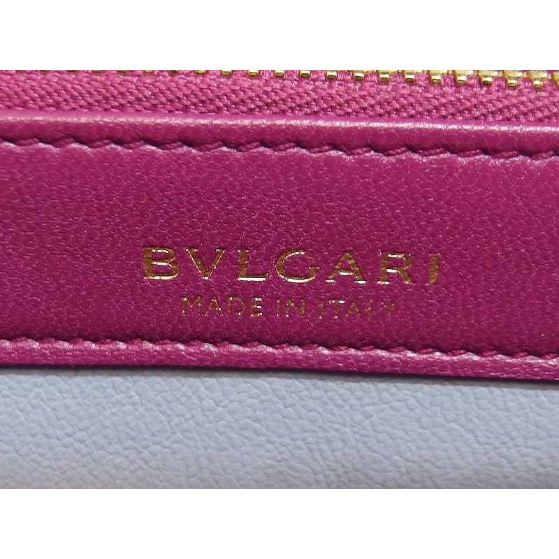 ブルガリ Bvlgari 長財布 L字ファスナー レディース ブルガリ BVLGARI L字ファスナー 長財布 レザー レディース 水色