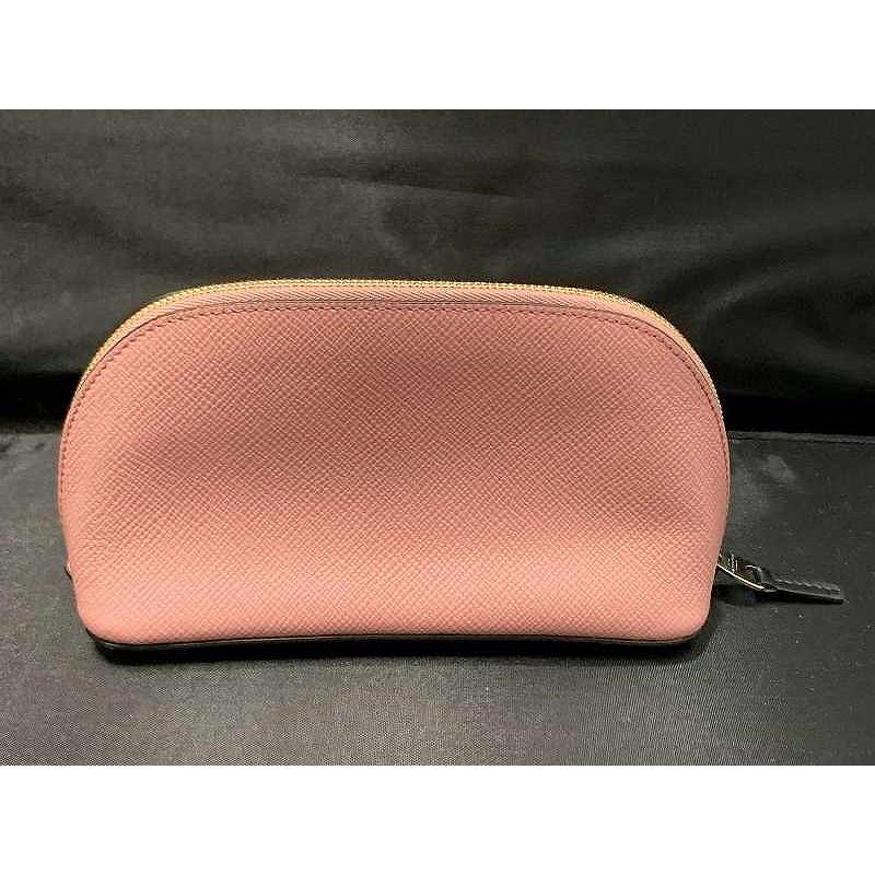 SMYTHSON ピンク レザー ポーチ スマイソン SMYTHSON コスメポーチ レディース ポーチ ローズピンク