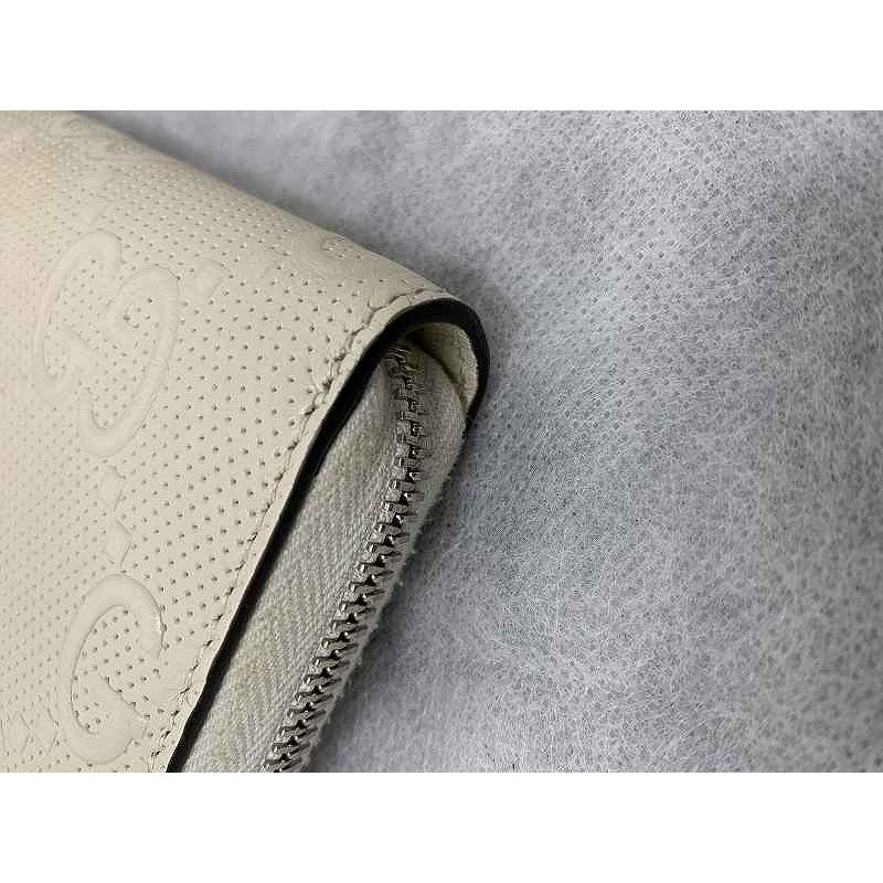 グッチ GUCCI GGエンボス 625558 長財布 レザー ホワイト : ワットマン 