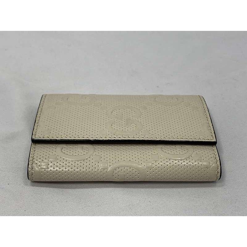 グッチ GUCCI キーケース 625565・1147 レザー レディース ホワイト 白