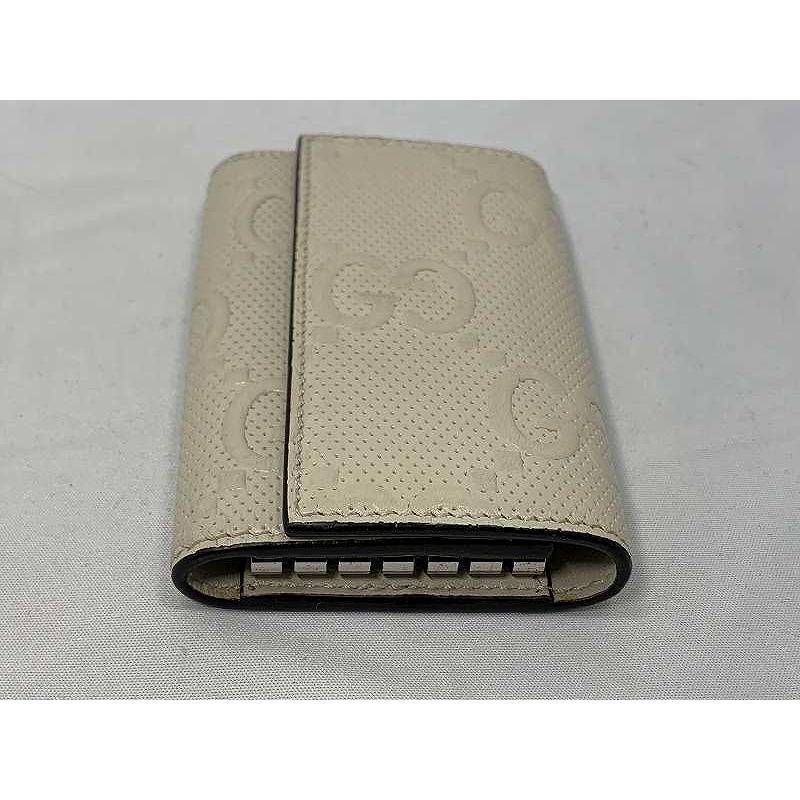 グッチ GUCCI キーケース 625565・1147 レザー レディース ホワイト 白