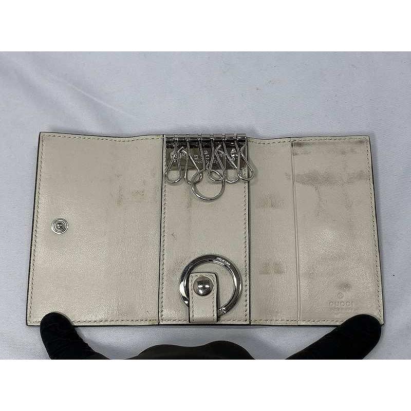 グッチ GUCCI キーケース 625565・1147 レザー レディース ホワイト 白