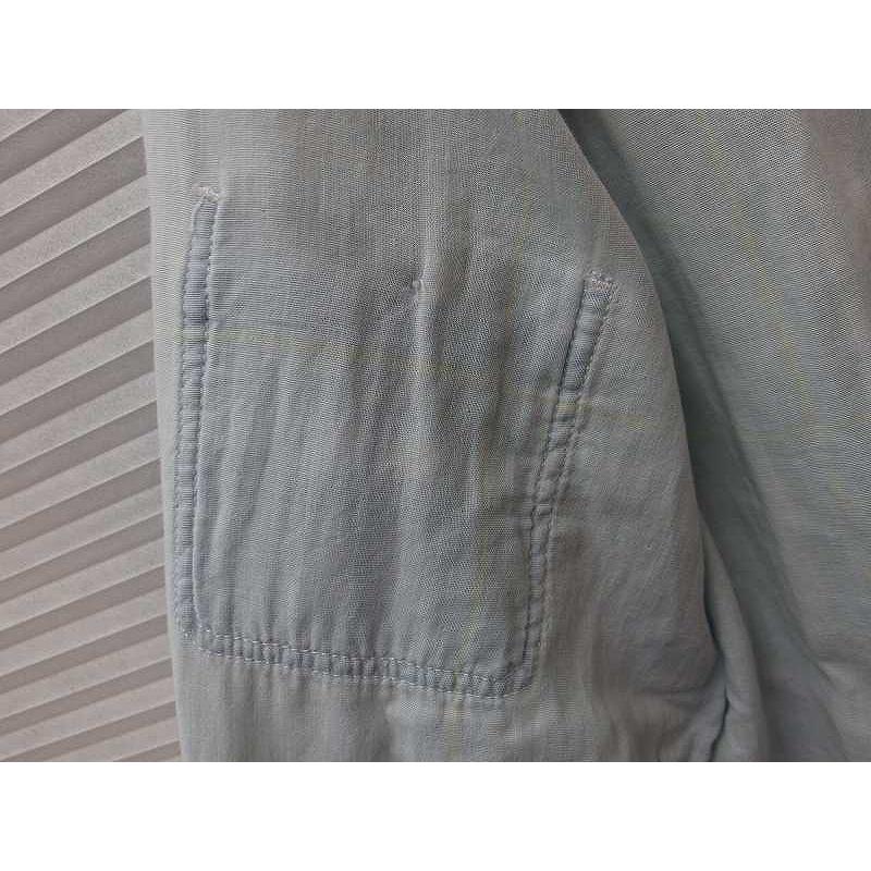 ロンハーマン Rom Herman チェックシャツ 水色 ガーゼ地 メンズ 長袖