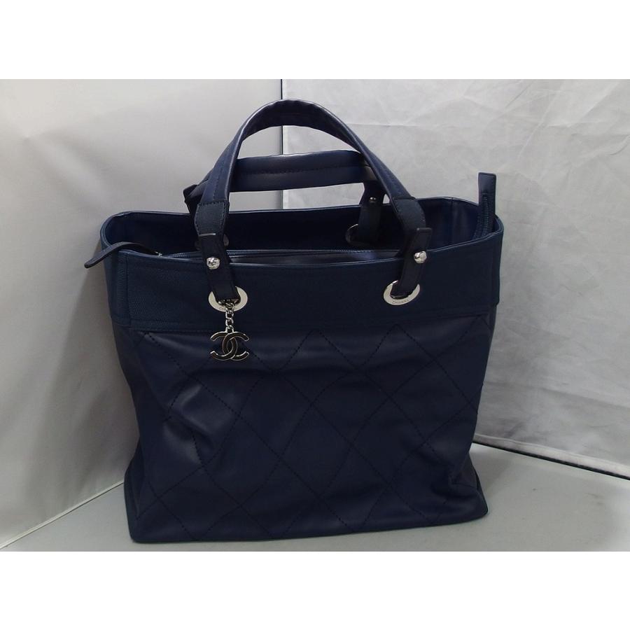 シャネル CHANEL パリビアリッツ トートバッグ ネイビー 15564230 