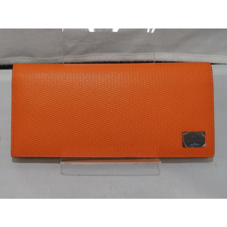 ランバン オン ブルー LANVIN en Bleu 長財布 オレンジ 581605
