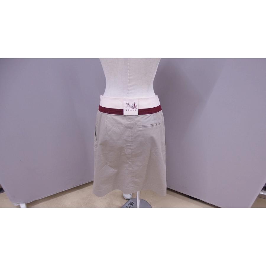 セリーヌ CELINE Modele Depose ミニスカート ベージュ サイズ38
