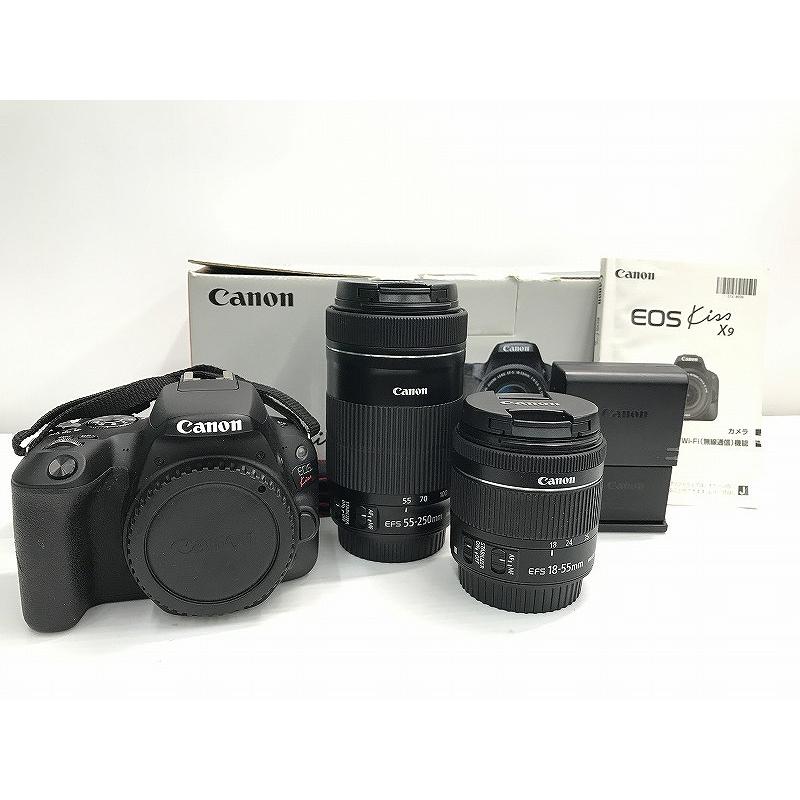 キヤノン Canon デジタル一眼レフ カメラ ブラック EOS Kiss X9 ダブル 