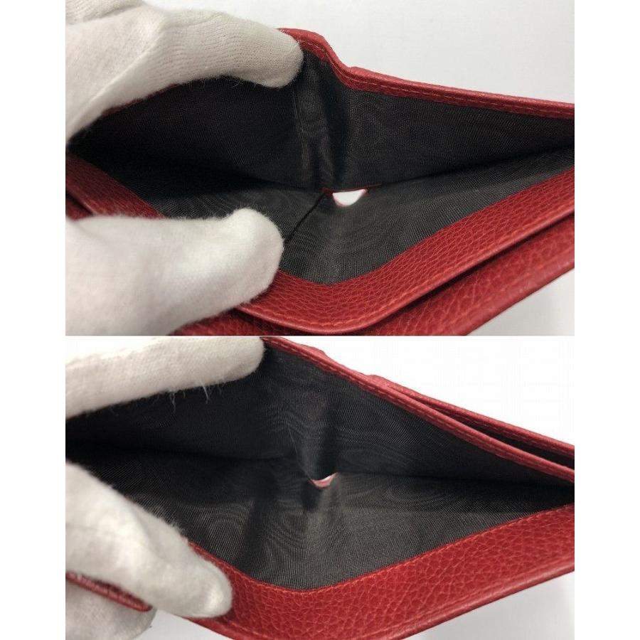 GUCCI マーモント二つ折り財布　コンパクト　美品　レッド GUCCI グッチ 財布 レディース メンズ ブランド プチマーモント