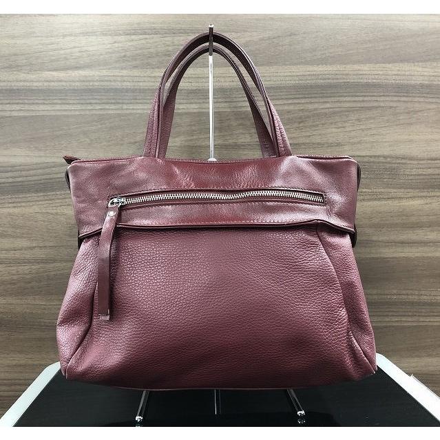 ニコリ NICOLI ショルダーバッグ ハンドバッグ ワインレッド系  