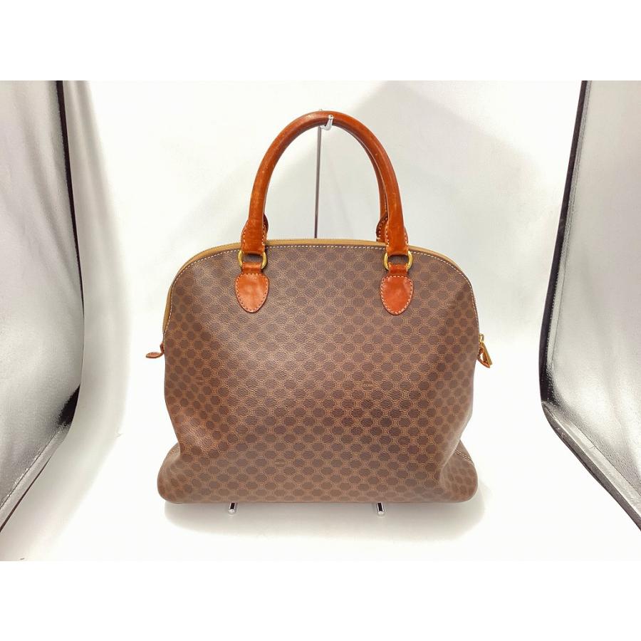 美品　CELINE セリーヌ　ハンドバッグ マカダム DM96 セリーヌ CELINE ヴィンテージ マカダムハンドバッグ ブラウン DM96