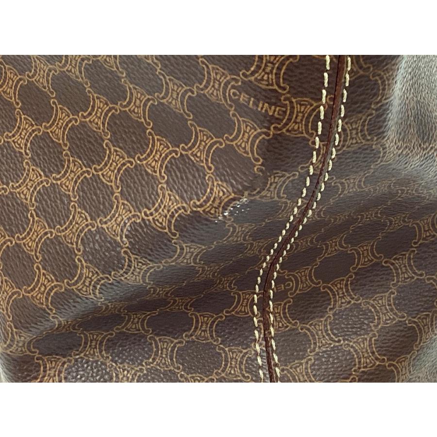 美品　CELINE セリーヌ　ハンドバッグ マカダム DM96 セリーヌ CELINE ヴィンテージ マカダムハンドバッグ ブラウン DM96