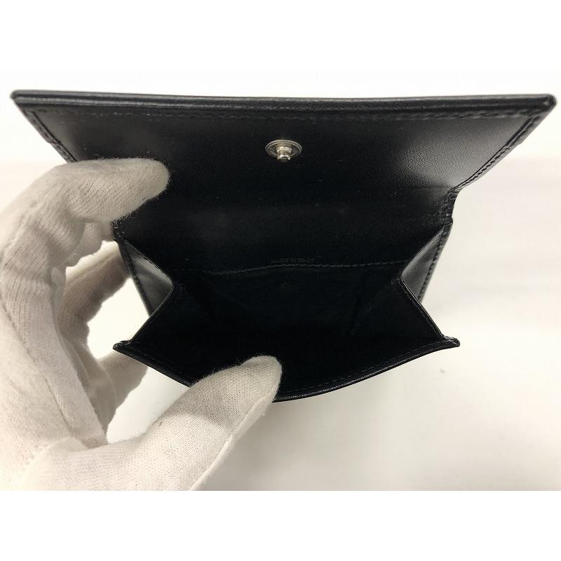 新品同様 BURBERRY バーバリー 二つ折り財布 黒無地 ノバチェック