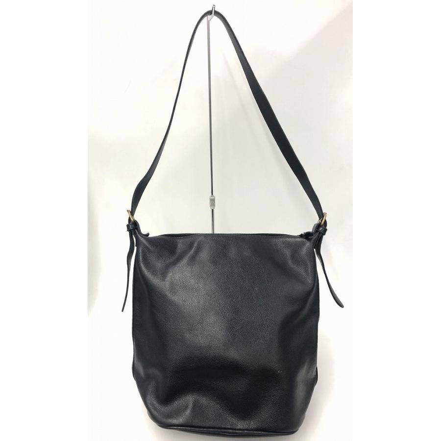 IL BISONTE ネイビー レザー ショルダーバッグ イル ビゾンテ IL BISONTE レザーショルダーバッグ ネイビー