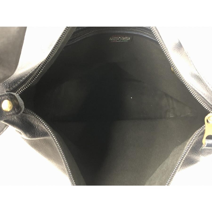 IL BISONTE ネイビー レザー ショルダーバッグ イル ビゾンテ IL BISONTE レザーショルダーバッグ ネイビー