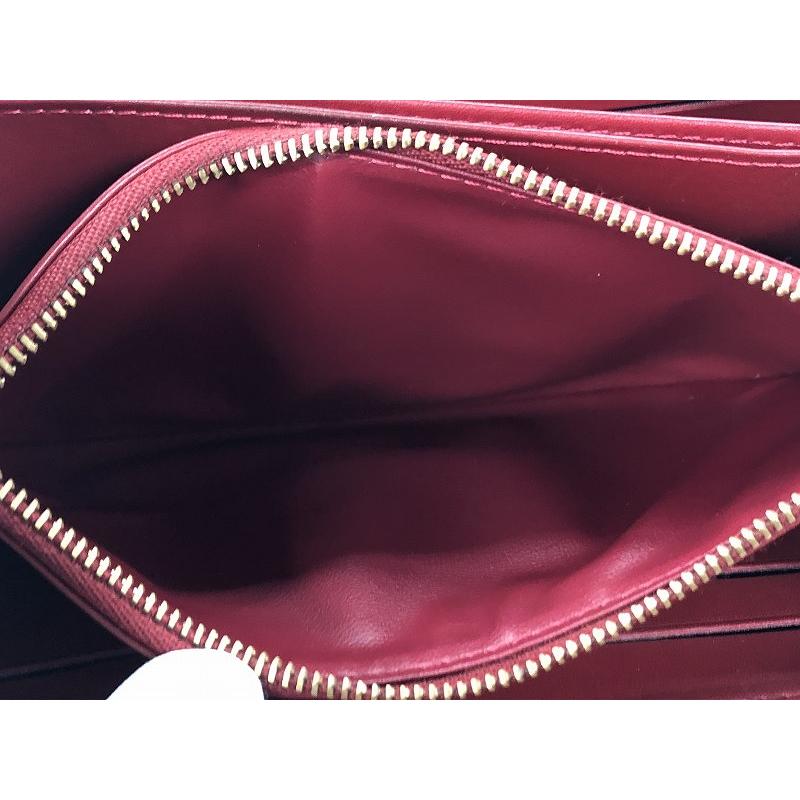 ルイヴィトン M93058 ヴェルニ ジッピーウォレット 長財布 レッド LOUIS VUITTON - ルイヴィトン M93058 ヴェルニ ジッピーウォレット 長