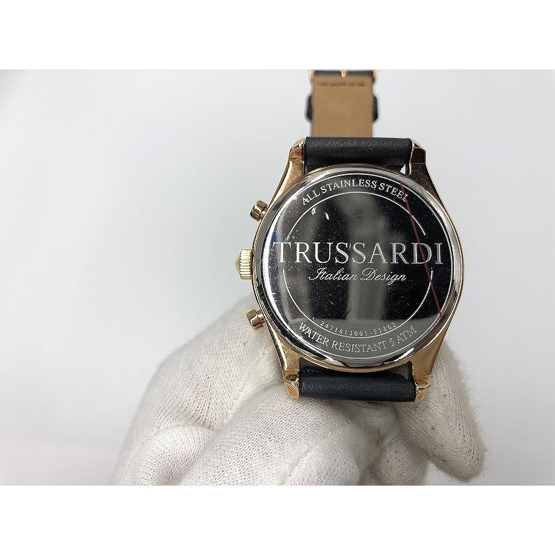 トラサルディ TRUSSARDI 腕時計/クロノグラフ式 ゴールド・文字盤/ブラック 2471613001-53862｜wattmann｜05